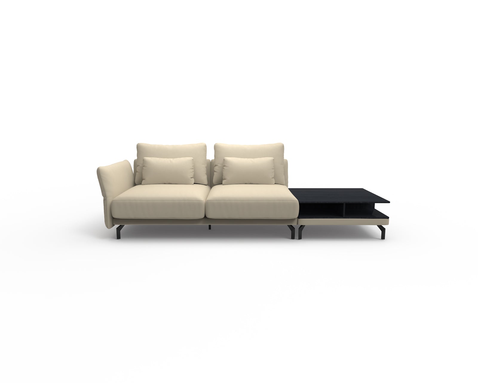 Seagull 2 Seater Sofa with Shelf Table (Right)